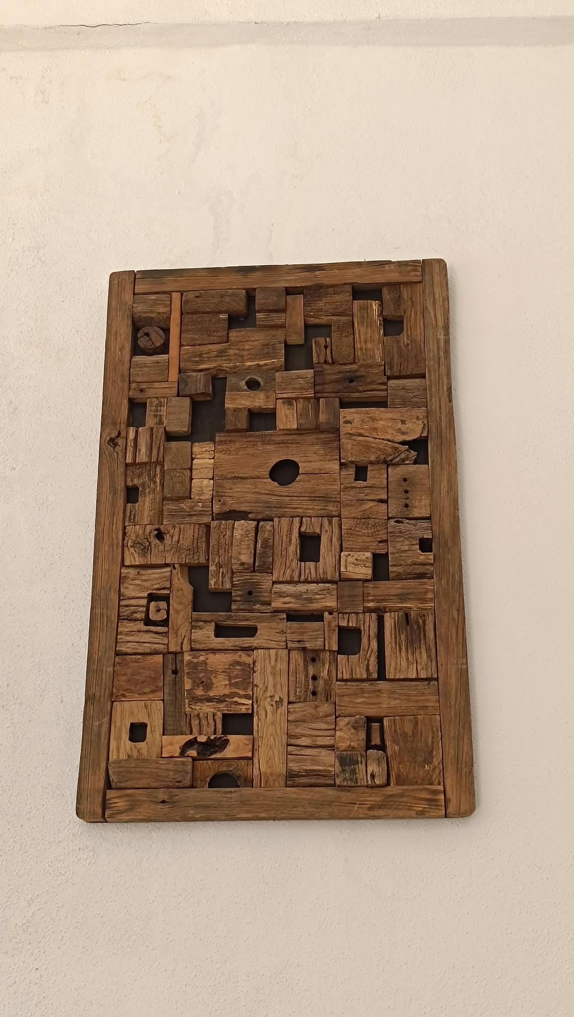 Rustic Block Masif Ahşap Duvar Tablosu | El Yapımı 3D Ahşap Pano